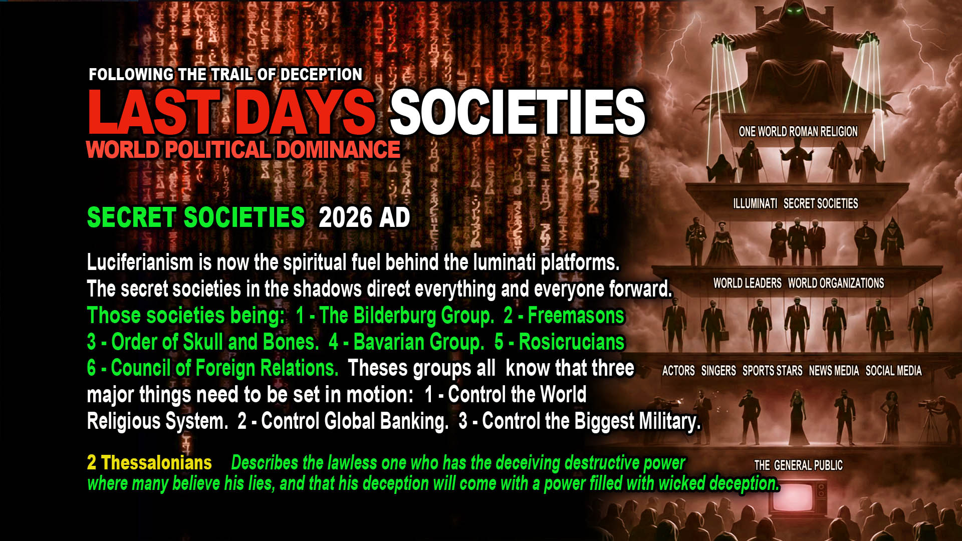 13 LastDays SecretSocieties
