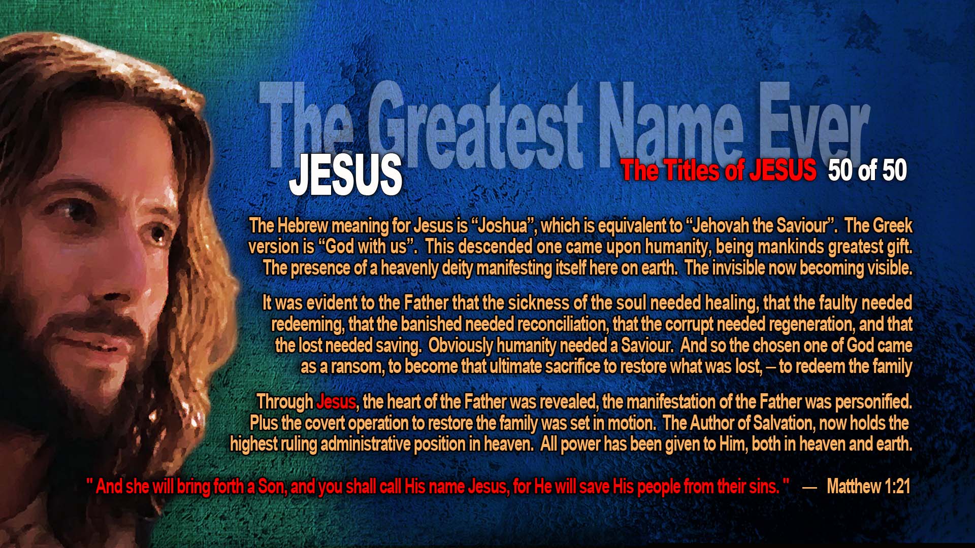 50 GreatestName Jesus
